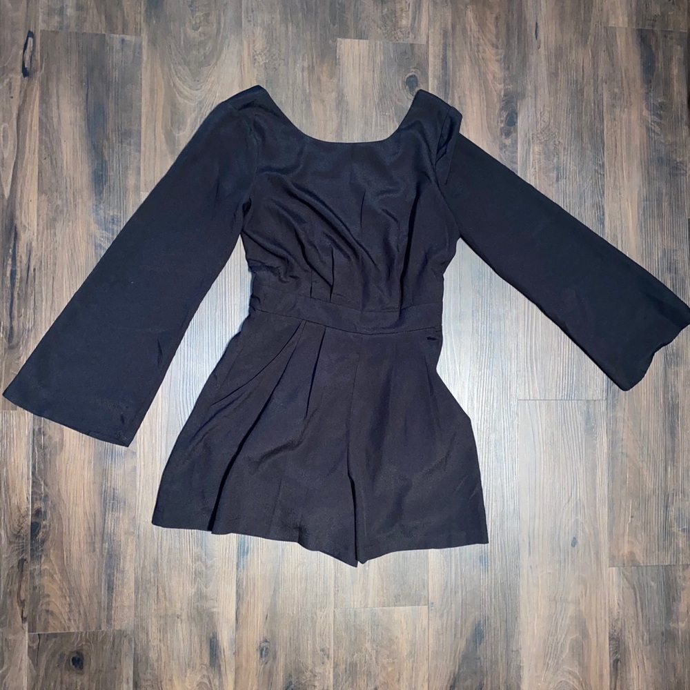 Long sleeve black romper